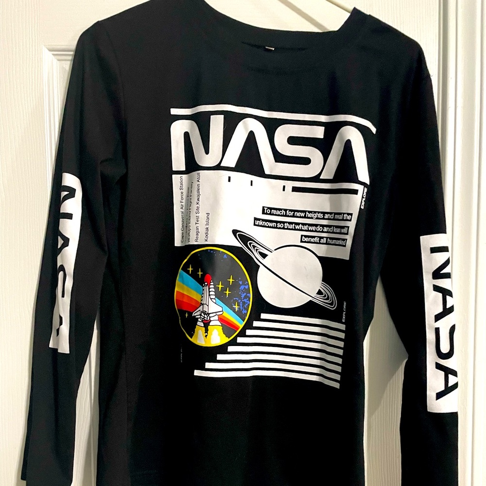 Black nasa long sleeve shirt
